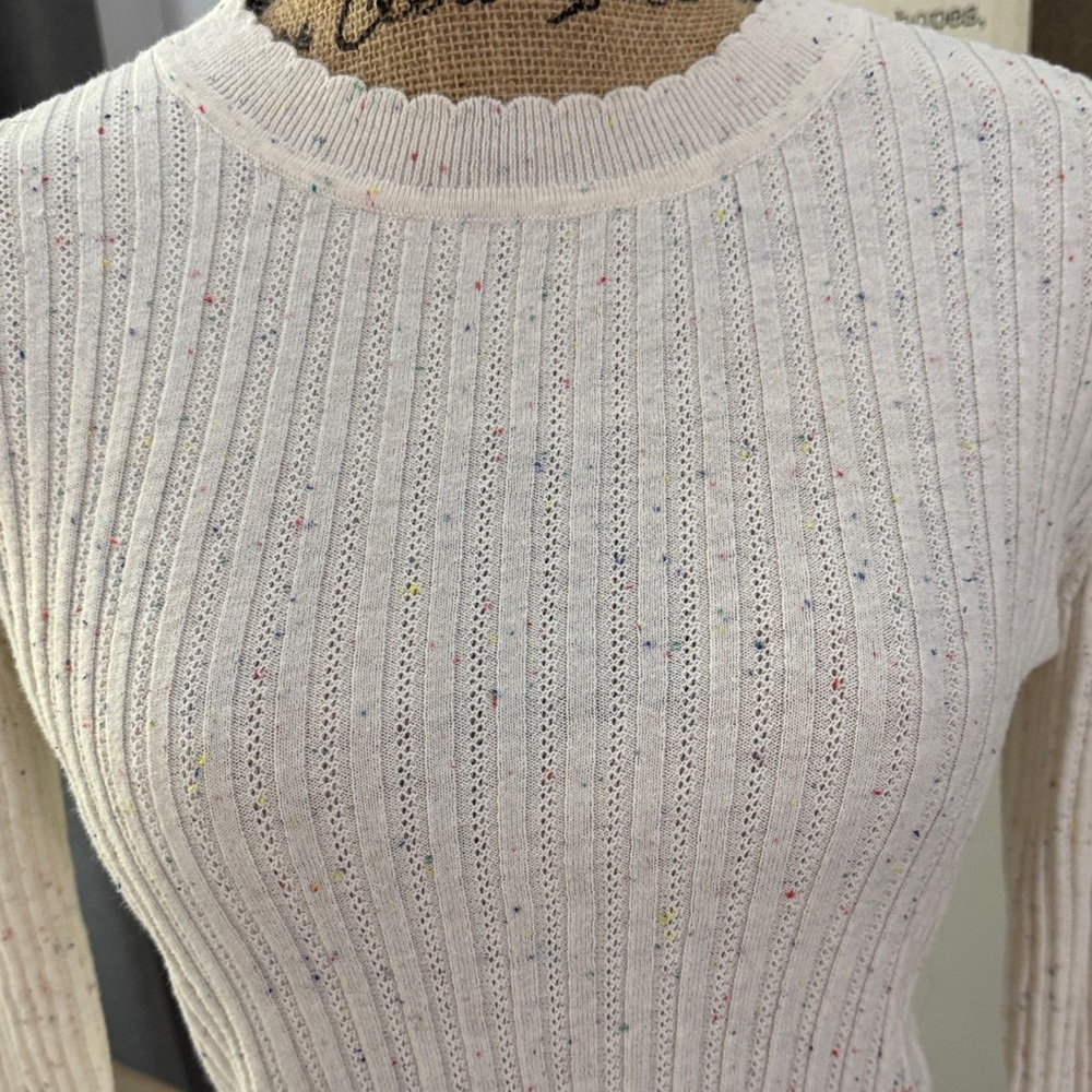 Chelsea & Violet Cream Ribbed sweater - Picture 3 of 4
